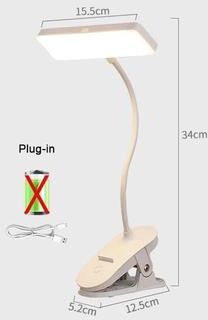 Uplifted Finds Rechargeable LED Eye Protection Clip Desktop Lamp plug In