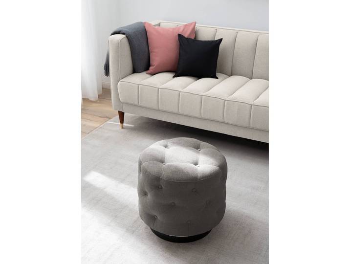Repose-pieds Redmond I 48 x 44 x 48cm Gris Tissu Nere: Gris