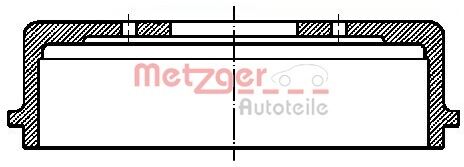 Metzger Autoteile Bremstrommel Bt 640 Hinterachse Für Opel Renault