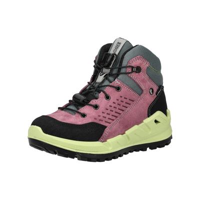 Schnürstiefelette RICOSTA "Ricosta Stiefelette Veloursleder", Mädchen, Gr. 34, lila, Veloursleder, Schuhe Schnürstiefelette