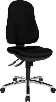 Topstar Bürostuhl POINT DELUXE, Synchronmechanik, ohne Armlehnen, hohe Rückenlehne, Bandscheibensitz