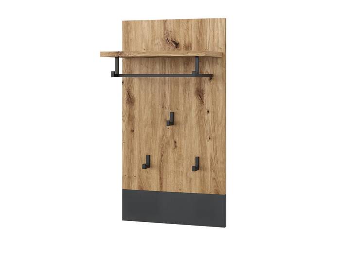 Vicco Wandgarderobe Selena Anthrazit 44 x 83 cm, Holzwerkstoff, 1 Fächer, 44x83x25.6 cm, Garderobe, Garderobenpaneele