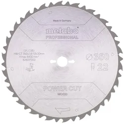 Metabo Sägeblatt power cut wood professional FZ 22° - 628017000