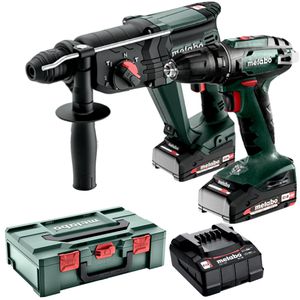 Metabo Combo-Kit 2.3.2 18V, 18V Akku, inkl. BS 18, KH 18 LTX 24, 2 Akkus, Lader & Koffer
