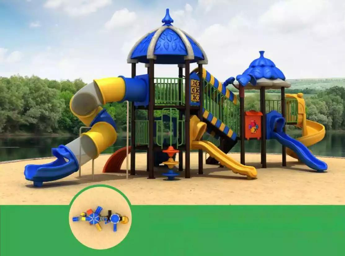 Kinderhaus Turm Spielhuis met glijbaan voor buiten