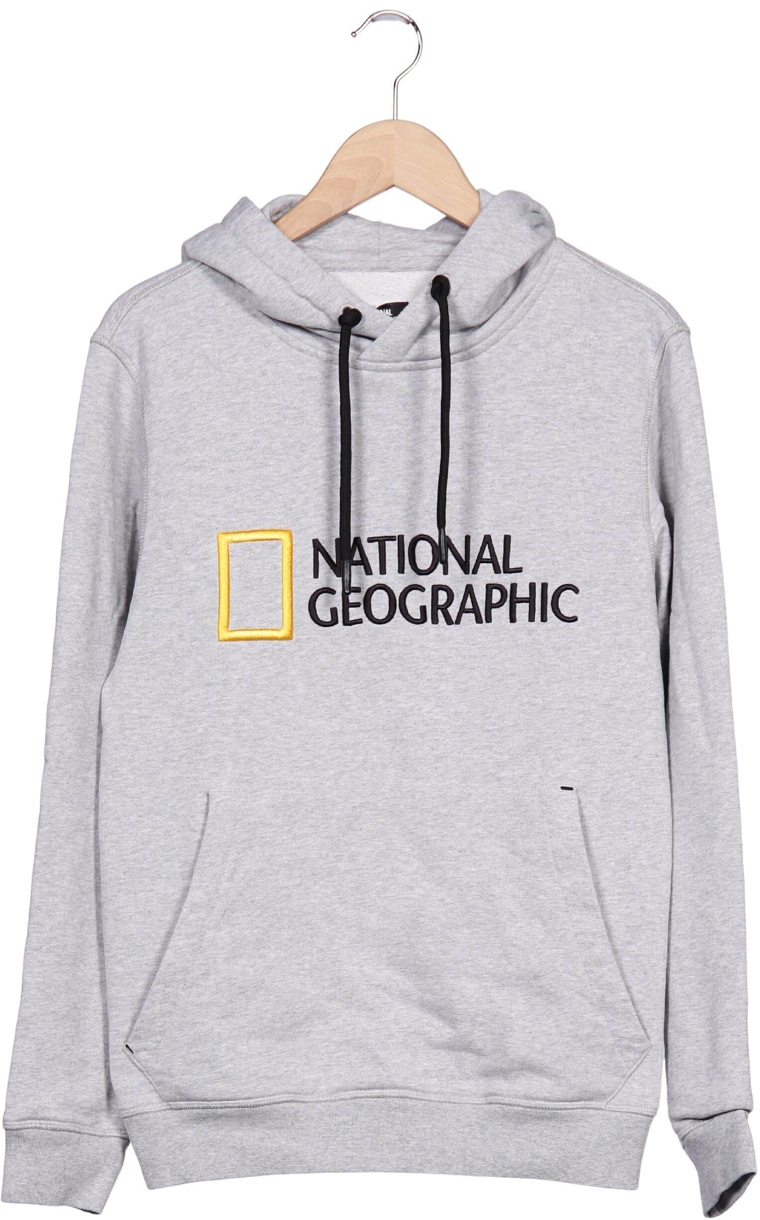 National Geographic Damen Kapuzenpullover, Grau, Gr. M, Baumwolle - Second Hand