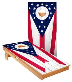 Skip's Garage Ohio Flag Cornhole Boards