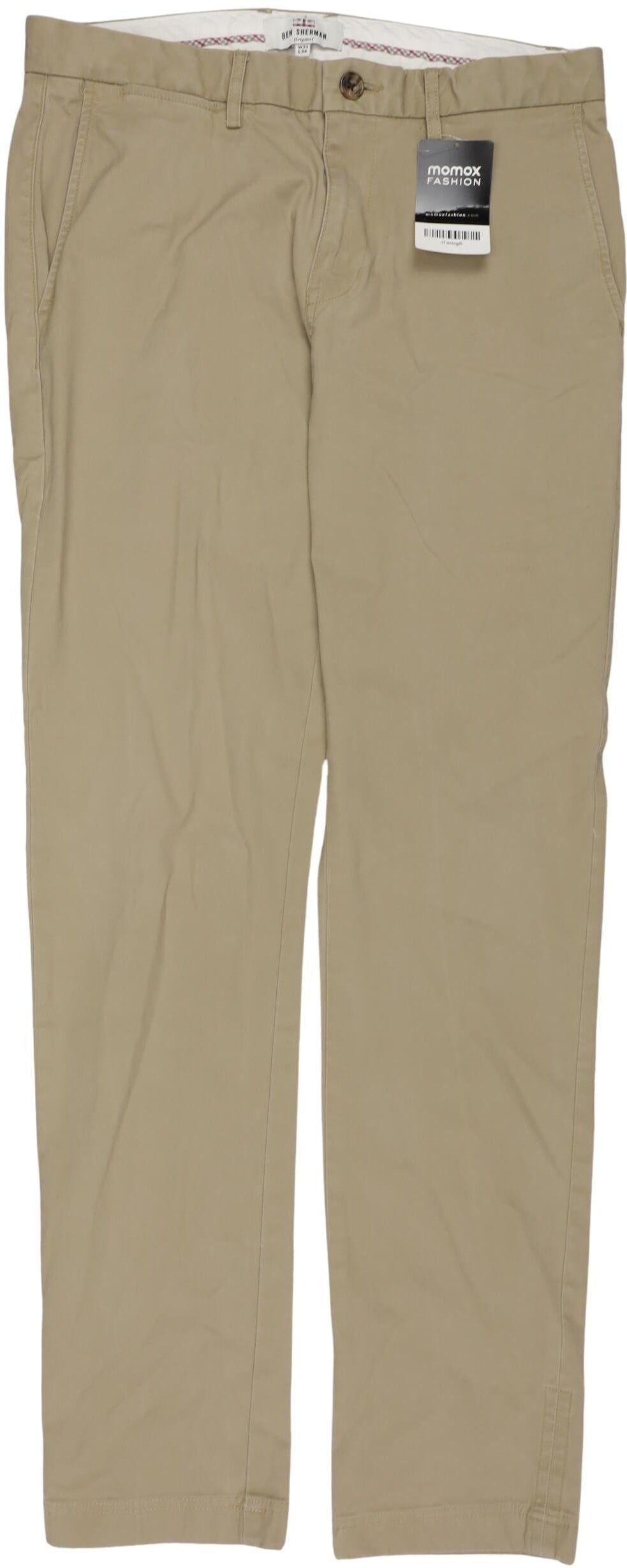 Ben Sherman Herren Stoffhose, Beige, Gr. W31, Baumwolle / Elasthan - Second Hand