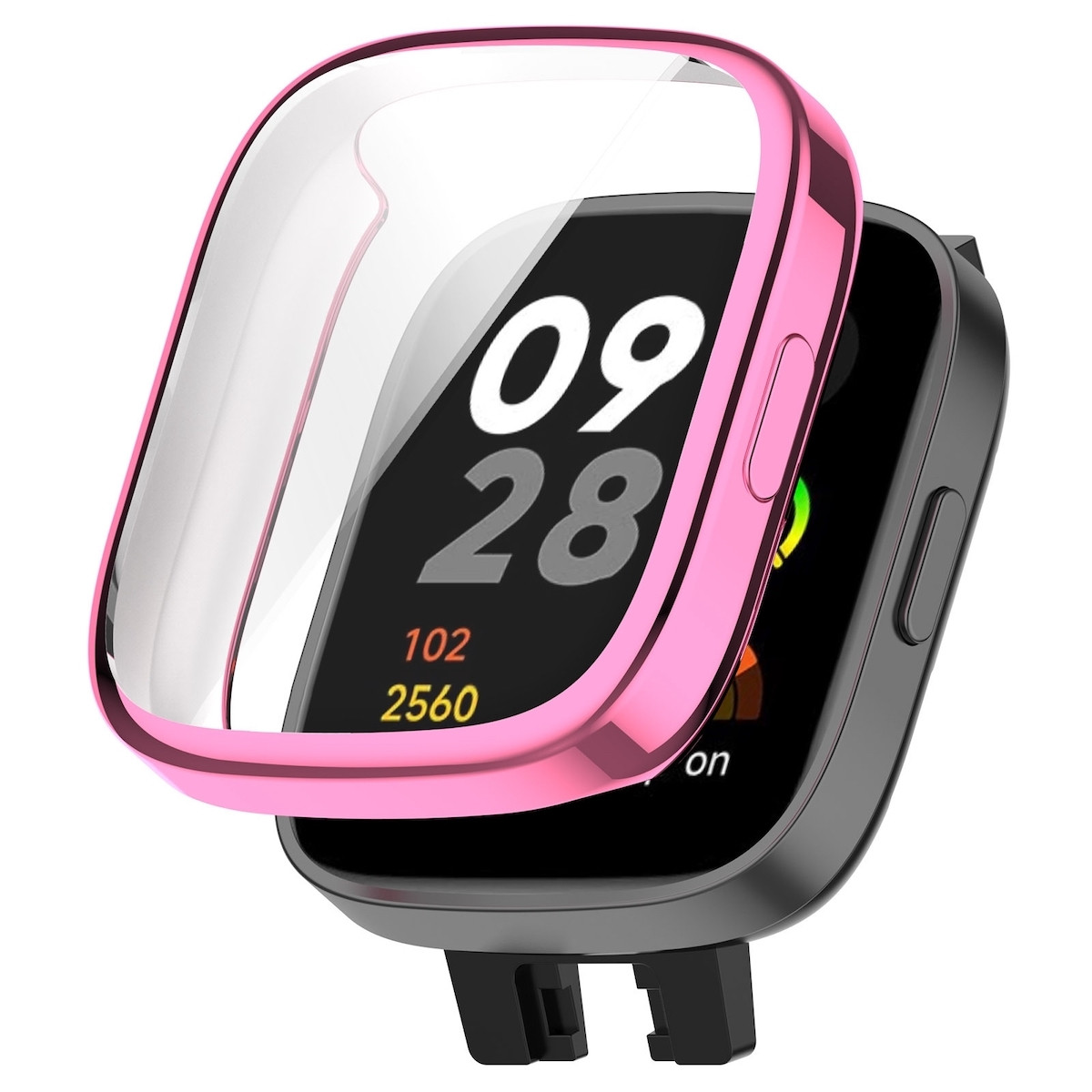 Wigento TPU Horlogekast met Elektroplating voor Xiaomi Redmi Watch 3 - Roze
