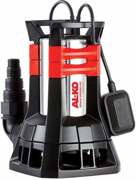 Pompe électrique submersible pour eaux chargées AL-KO DRAIN 20000 HD 1300W - Multi-raccord
