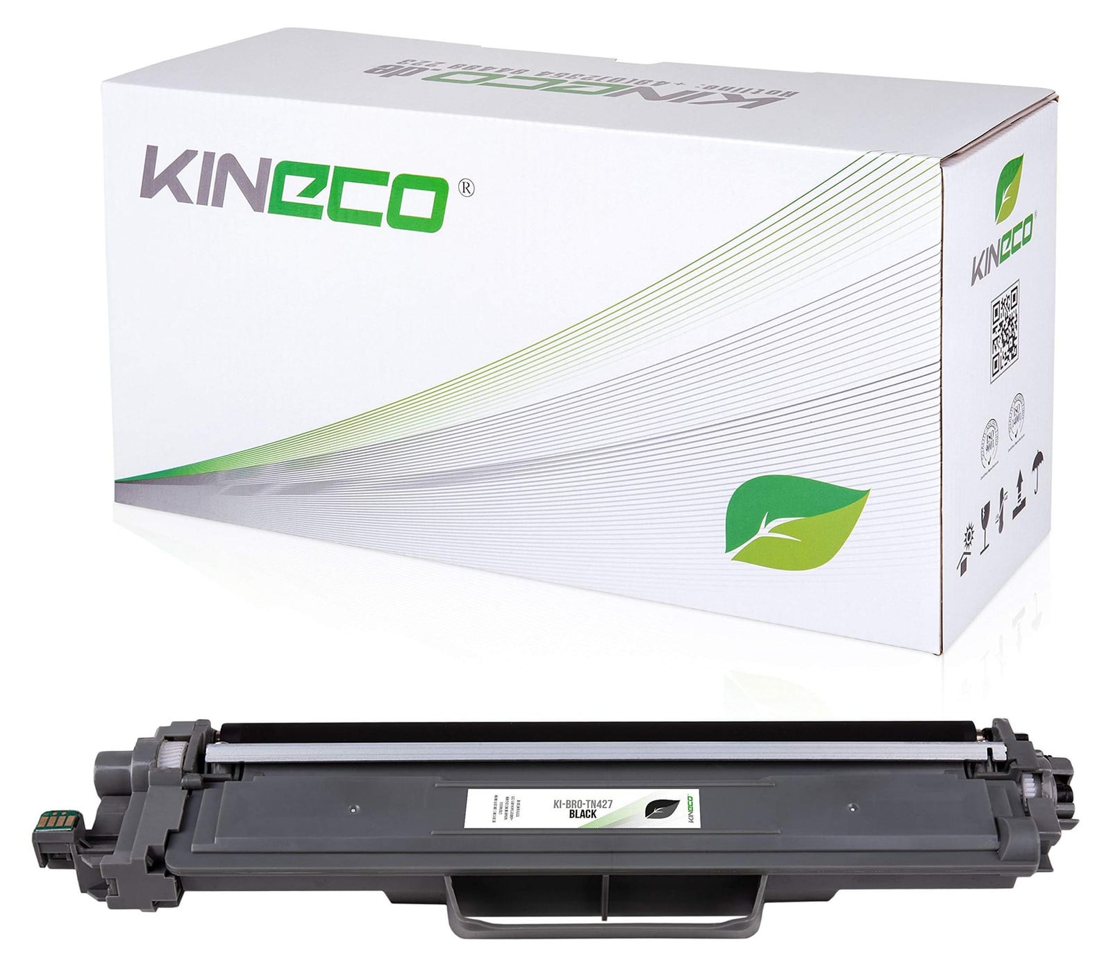 Kineco Tonercartridge compatibel met Brother TN-247BK, Zwart, 1x cartridge met chip, Opbrengst: 3000 pagina's