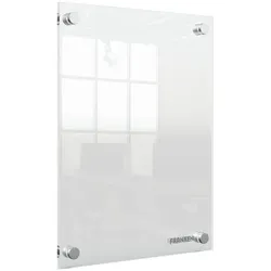 Franken Posterrahmen Acryl A4 transparent / silber transparent, 26.1x34.6x2.4 cm