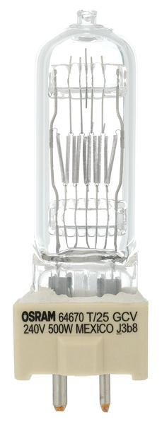 Osram T25 64670 500W GY9.5 240V 3000 K