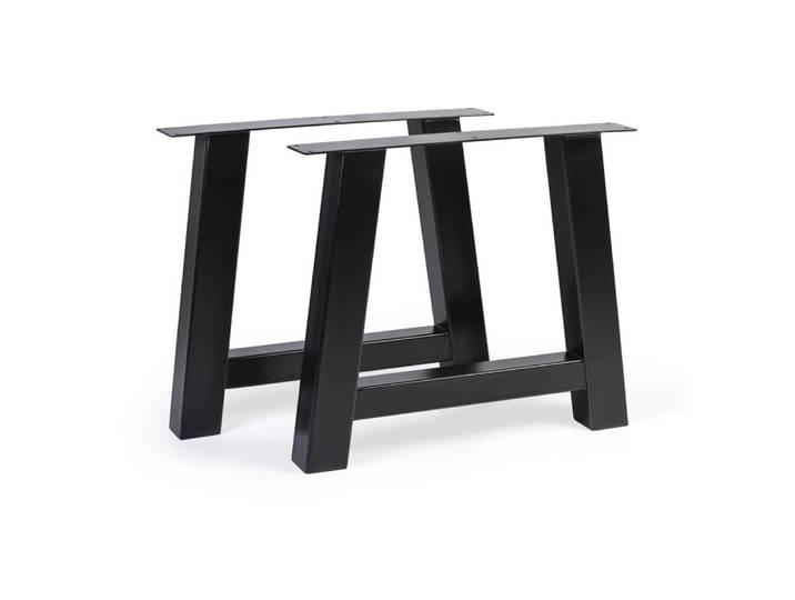 Pied de table à manger en fer noir