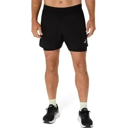 ASICS Herren Shorts CORE 2N1 5IN SHORT, Größe S in Schwarz Schwarz