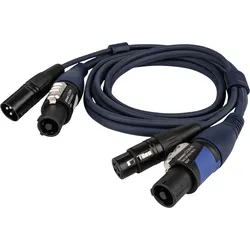 DAP powerCON/XLR M - powerCON/XLR F - DMX / Power 3 m