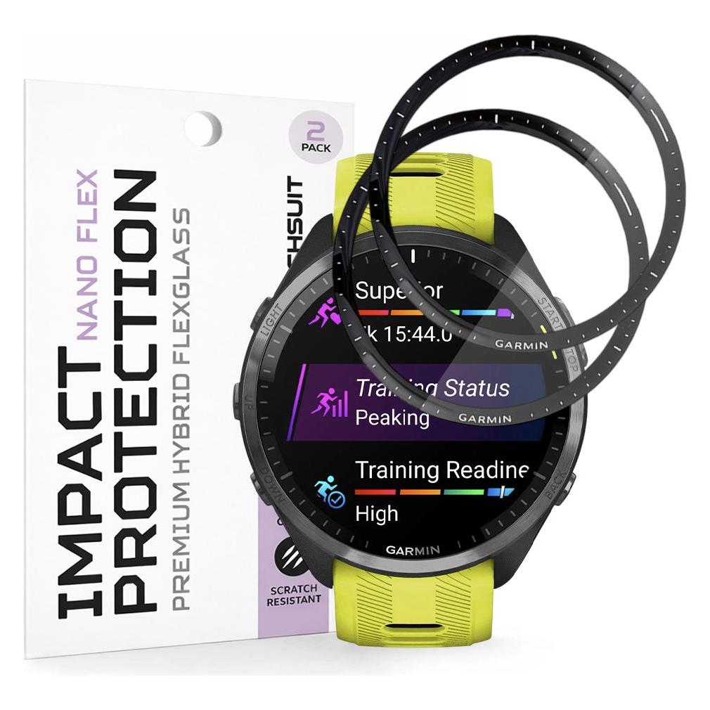 Techsuit - Nano Flex (2 pack) - Garmin Forerunner 965 - Black (66919985)