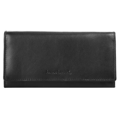 Geldbörse BRUNO BANANI "BRUNO BANANI Damen echt Leder", Damen, schwarz, Leder, beschichtet, leicht glänzend, Kleinlederwaren, echt Leder