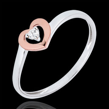 Edenly Ring Kleine Herzen - Diamant 0.03 Karat - 18 Karat