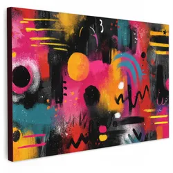 LEINWANDBILD Farbflächen - Formen - Bunt - Abstrakt XXL 150x100 cm