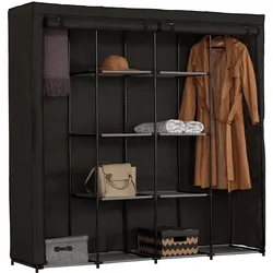 HTI-Living Stoffschrank XL Lena Dunkelgrau