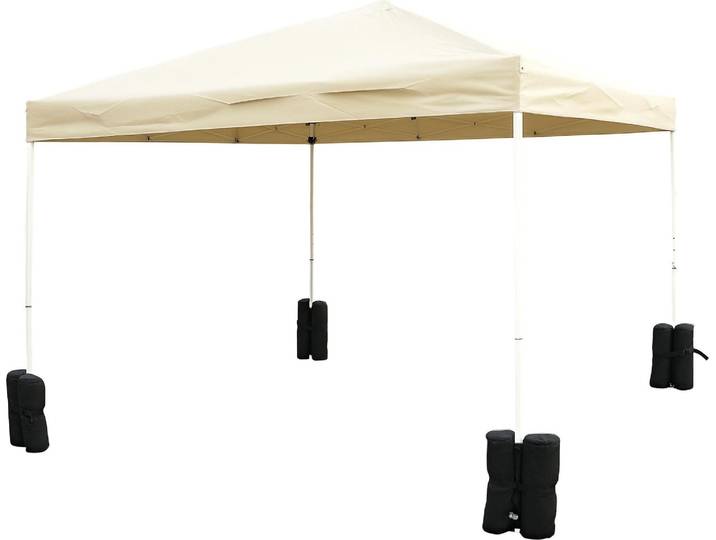 Outsunny Lot 4 sacs de lestage de fixation pour tonnelle parasol pavillon\, poids de lestage de pavillon\, volume max. 15 kg\, noir