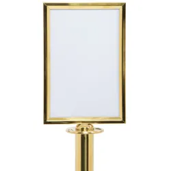 Securit® A4 Schildhalter für Classic Empfangspfosten – Gold – Montagekit enthalten