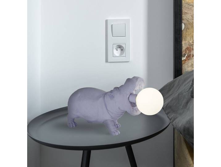 Searchlight Tischleuchte X Hippo, violett / pink / rose, für Wohn- / Esszimmer, Kunststoff
