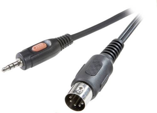 SpeaKa Professional SP-7869804 DIN-Anschluss / Klinke Audio Anschlusskabel [1x Diodenstecker 5pol (DIN) - 1x Klinkenstecker 3.5