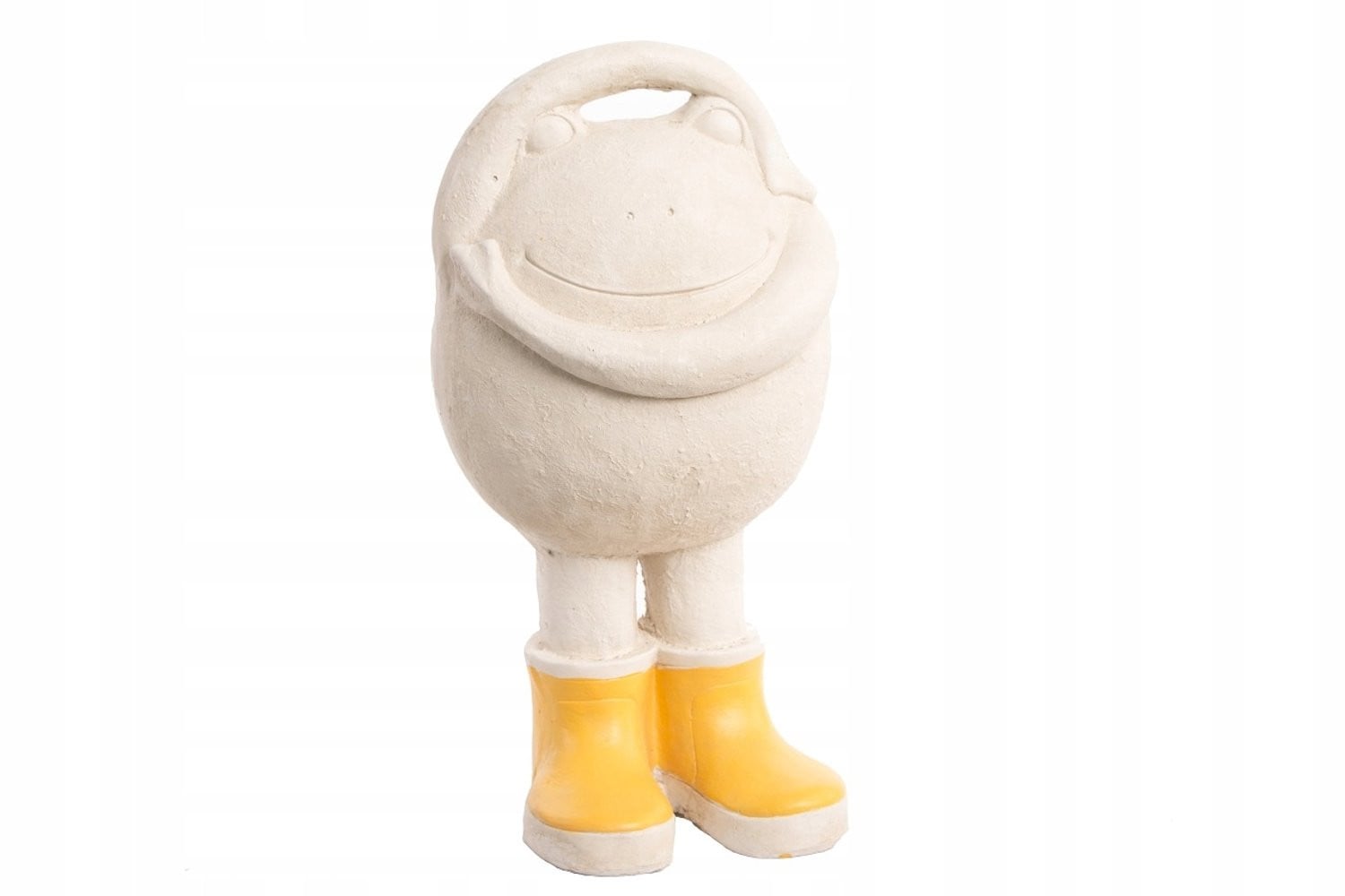 Moderne Keramische Kikker Figuur met Laarzen - Hoogte: 43 cm