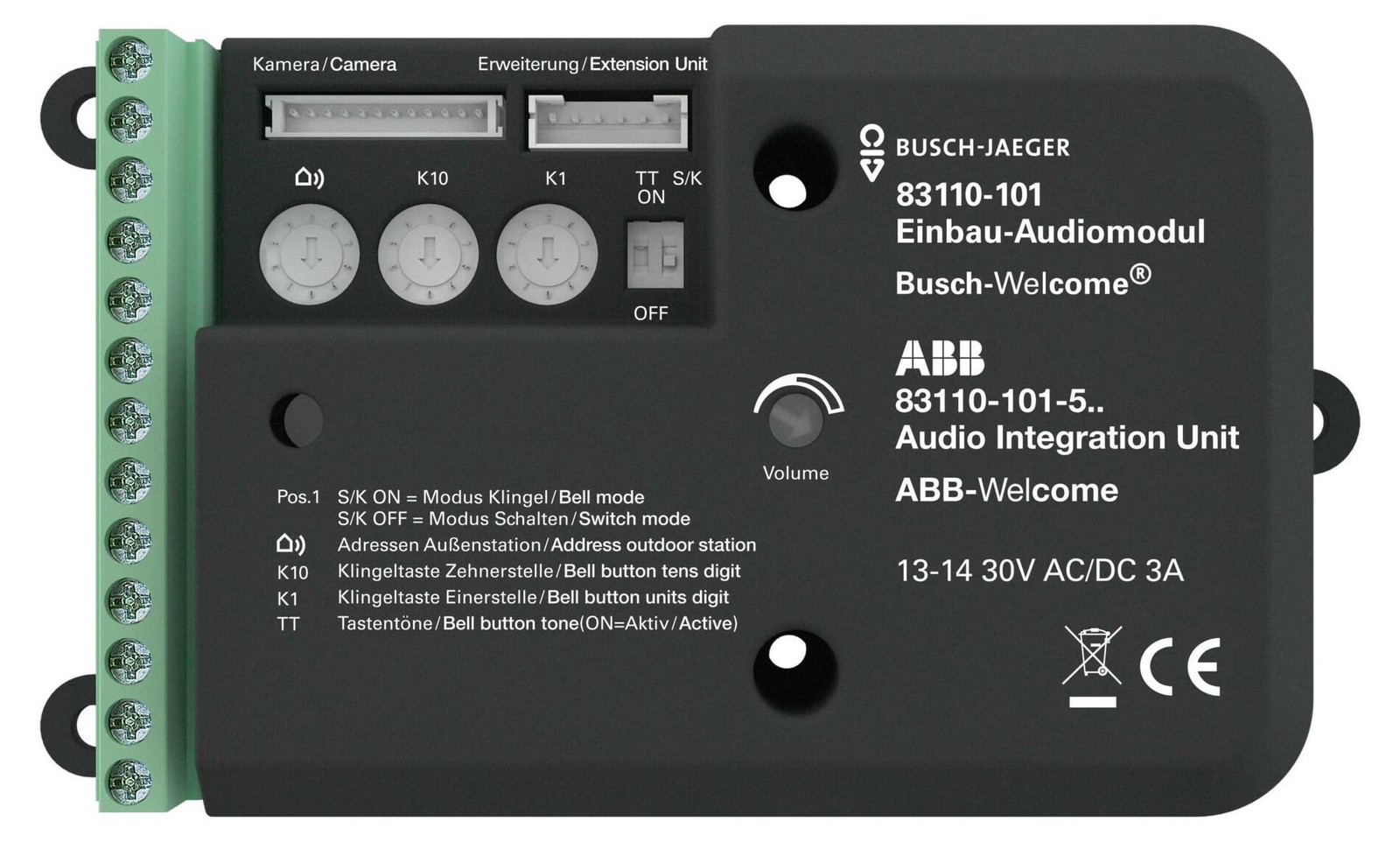 Busch-Jaeger BJ BJ 83110-101 Inbouwmodule Audiomodule