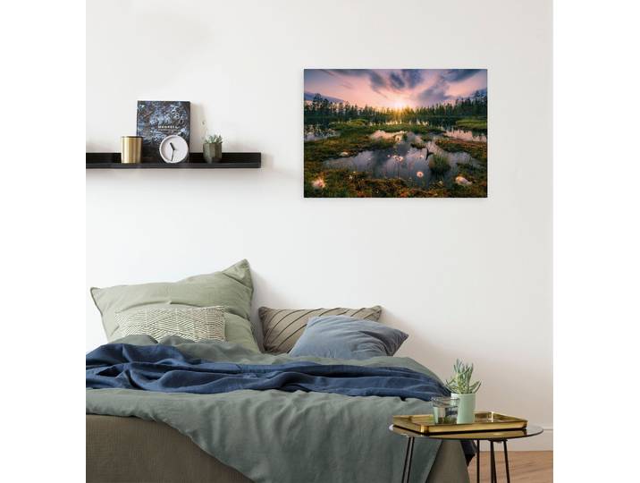 Leinwandbild KOMAR Gloomy Swamps - Größe 60 x 40 cm , bunt (farbe bild(er): bunt), B:60cm H:40cm T:2cm, Holz, Papier, Bilder, Leinwandbild, Keilrahmenbild mi Echtholzrahmen
