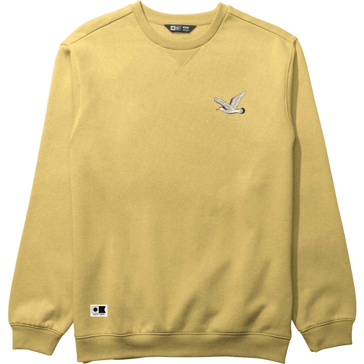 Salty Crew Worn IN Crew Fleece mineral yellow (MINYEL) S 20335493-MINYEL-S
