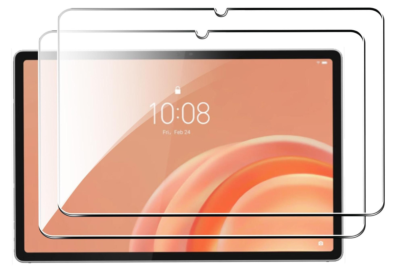 Merkloze displaybeschermfolie van gehard glas voor Lenovo Tab Plus Gen 2, 2 stuks