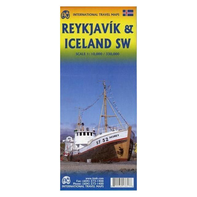 ITM Stadtplan Reykjavik & Southwest Iceland (62137507)