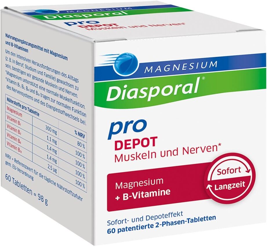 Magnesium-Diasporal® Pro DEPOT Patentierte 2-Phasen-Tabletten 60stk