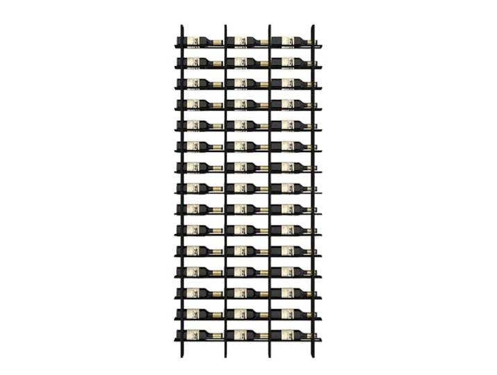 KEPMOGOH Wandmontiertes Weinregal, Weinregal für Bars, Weinflaschenhalter aus Metall, Weinpräsentation für Hausbar, Weinkeller, Küche (Black, 48 Bottles)