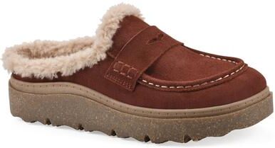 Women's Vayva Platform Clog by White Mountain in Rust Suede (Size 8 M)