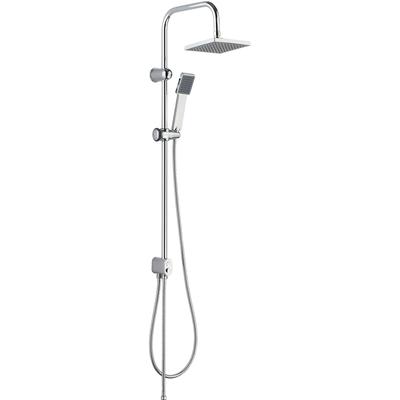Duschsystem EISL "Easy Energy", grau (chromfarben), H:103cm, Kunststoff, Metall, Brausegarnituren, bis zu 50% Wasserersparnis, Regendusche ohne Armatur, Duschsystem