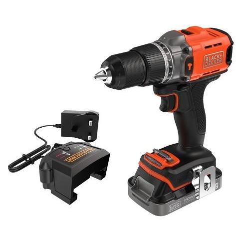 Black & Decker Black&Decker Akku-Schlagbohrschrauber BCD383D1XC 2Ah 18V (Schlagbohrschrauber) (BCD383D1XC-QW)