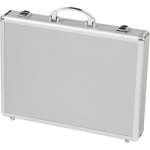 Alumaxx Aktenkoffer 45112 Minor, silber, mit 2 Schnappverschlüssen, aus Aluminium