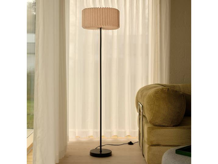 Lampadaire Vivienne 40 x 152 x 23cm Noir Tissu mélangé E27