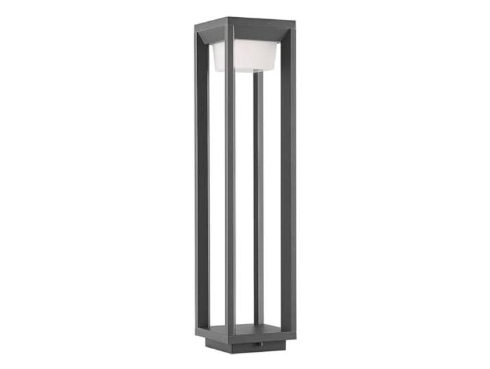 PRIOS LED Außenleuchte Gamion (spritzwassergeschützt (Modern) in Alu aus Aluminium (1 flammig,) - Wegeleuchte Pollerleuchte Wegelampe Sockelleuchte