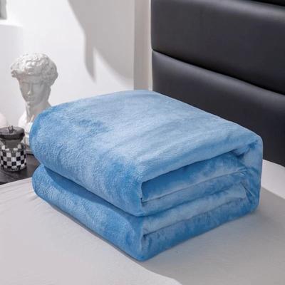 Uplift Picks Minimalist Gray Flannel Blanket Soft Warm Lightweight Throw sky Blue 39x59 Inch