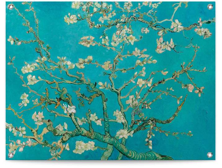 Poster REINDERS Mandelblüte - Vincent van Gogh , blau (farbe bild(er): blau), B:80cm H:60cm T:0,1cm, Leinwand, Bilder, Poster