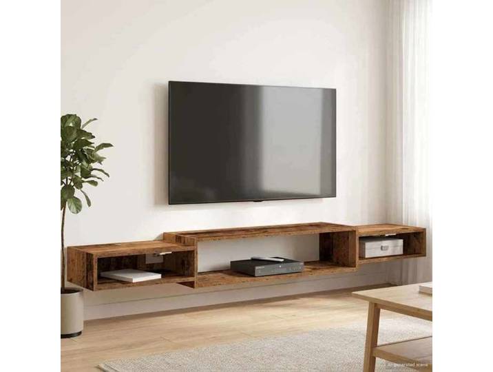 Meuble TV mural Montage mural Bois ancien 180 x 28 x 21 cm 8006011