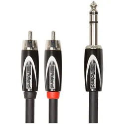 Roland Insertkabel Roland RCC-10-TR2R 6.3 mm Stereoklinke/2 x Cinch Male, 3 m - Insertkabel