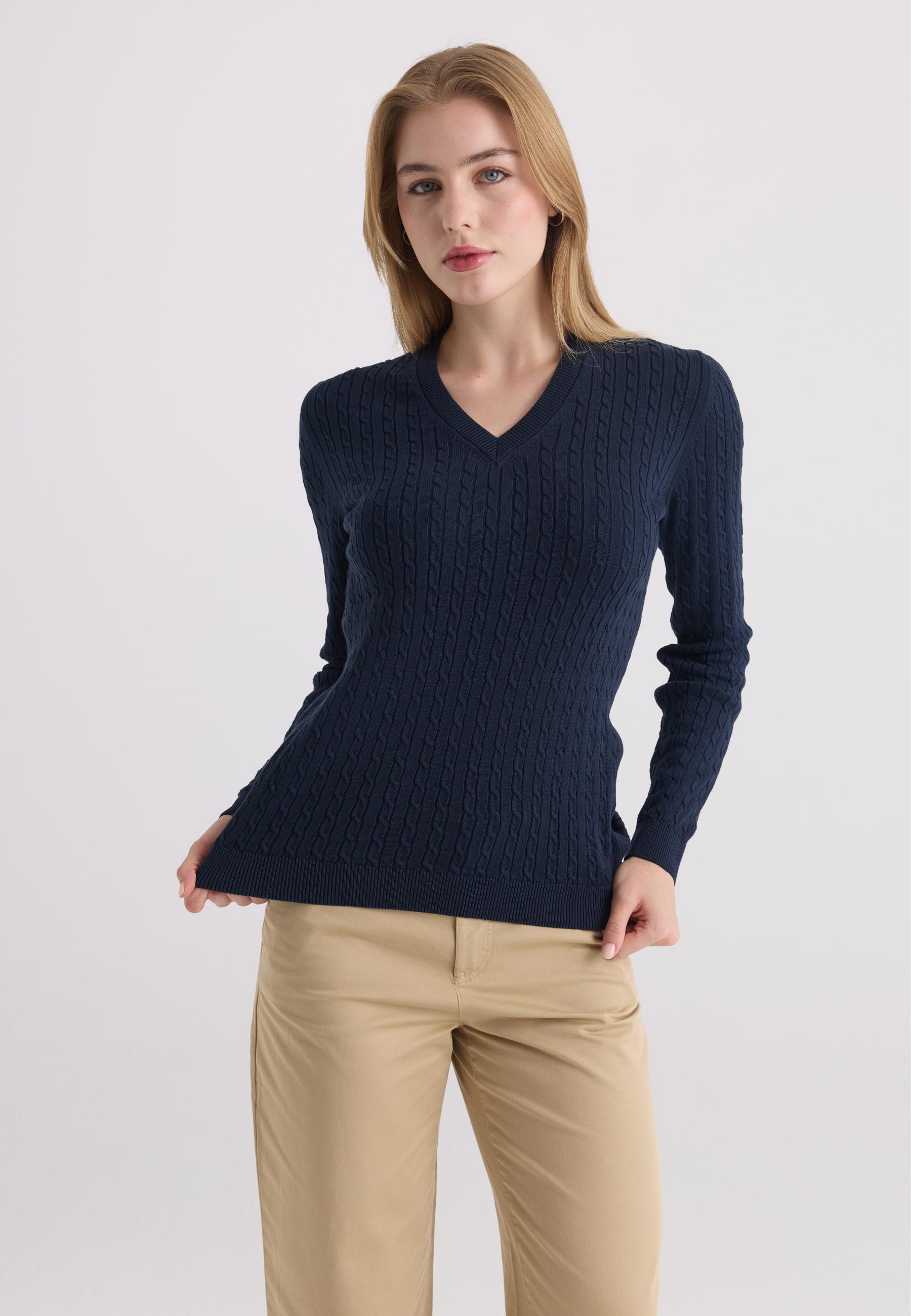 Pullover V-Ausschnitt-Pullover