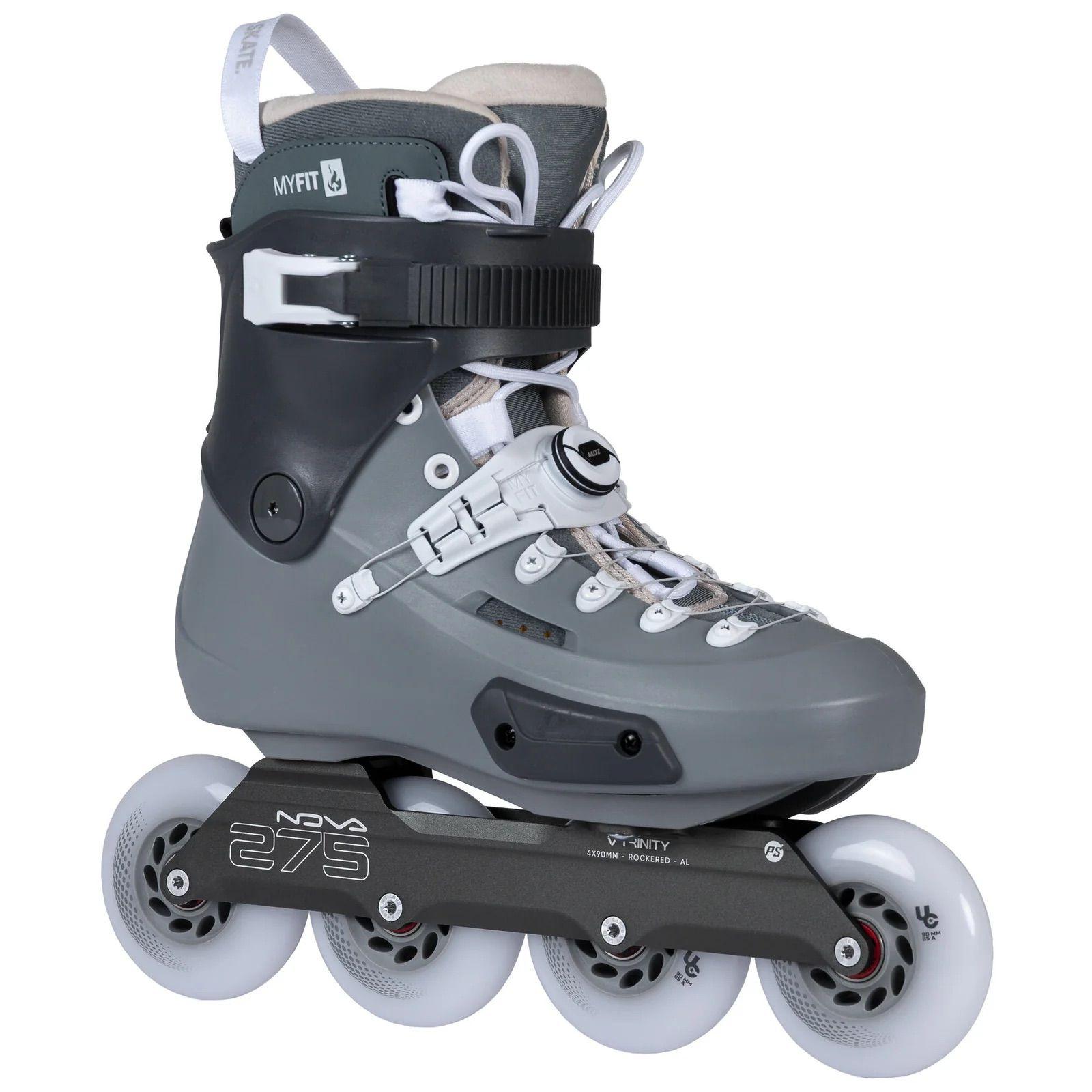 POWERSLIDE Zoom Pro 90 PDS Rollschuhe, Grau, Größe: 44-45