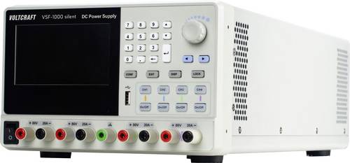 VOLTCRAFT VSF-1000silent Labornetzgerät 4x 250W 80V 5A 1000W LAN, RS-232, RS-485, USB lüfterlos, fernsteuerbar, programmierbar
